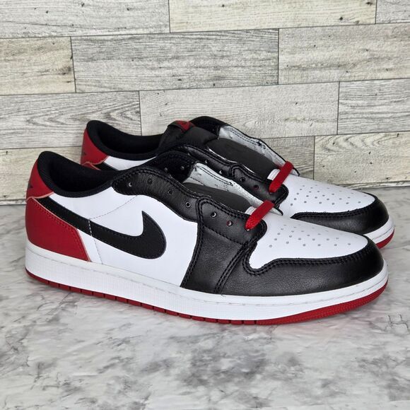 Nike Air Jordan 1 Retro Low OG Black Toe (2023) Men's 10 DS OG All CZ0790-106 - Picture 1 of 9